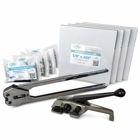 IDL PACKAGING 5/8" HD Polyester Strapping Kit, 800 Ft. Tensioner/Sealer PM.PSK.58.800